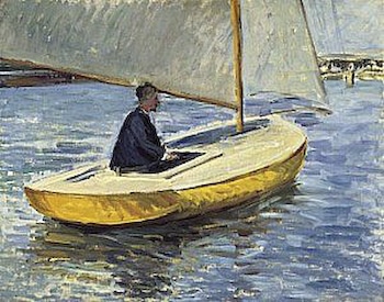 Sailboat by Caillebotte