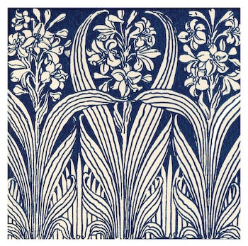 Blue White Flower Set of 2 Kit