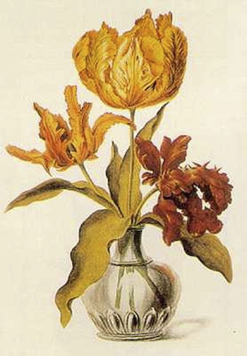 Flowers in Vase Pillow Kit I (with silk threads)
