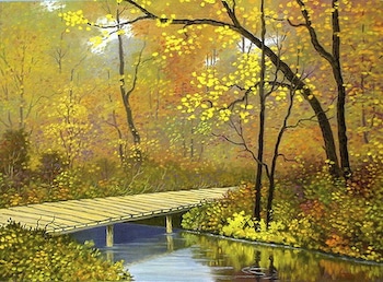 Bridge into Autumn by Jim Stratton