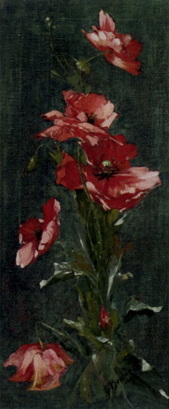 Japanese Anemones by Otto Bednar Wall Hanging