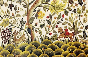 English Crewelwork Pillow
