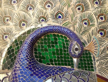 Glass Peacock from India II