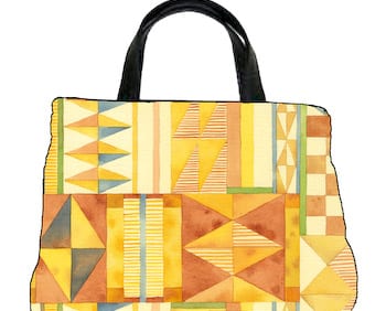Kente Cloth Weekender Travel Bag by Paul Brent