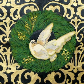 Dove On Wreath by Kelly, Virginia