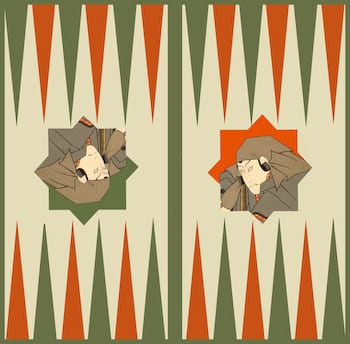 Faces Needlepoint Backgammon Kit