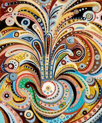 Pleasantly Crazy Paisley Rug or Wall Hanging by Close, Tina