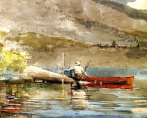 The Red Canoe by Homer, Winslow