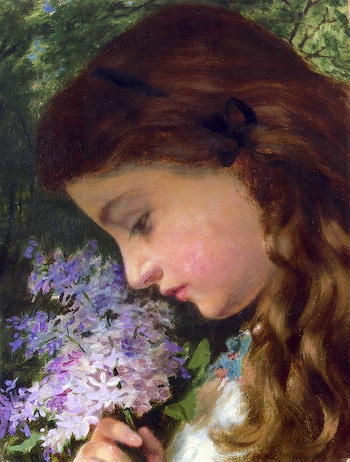Girl with Lilac Kit by Sophie Anderson