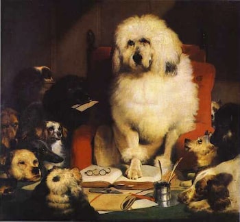 Laying down the law by Landseer