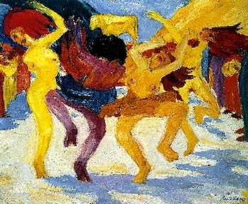 Dancing Kit by Emil Nolde (Wool or Cotton threads)