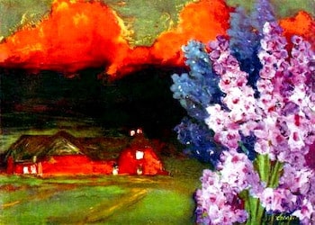 Flowers Near Red House Kit by Emil Nolde