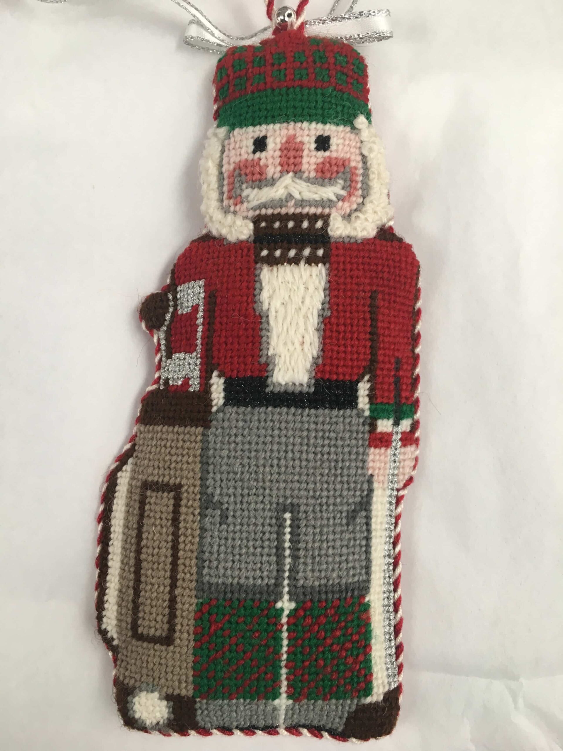 Golfer Ornament from the Winterthur Collection Needlepoint