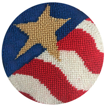 Flag Stars And Stripes Needlepoint Kit or Canvas