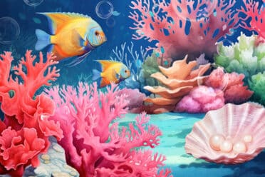 Tropical Underwater Wonderland Needlepoint Canvas