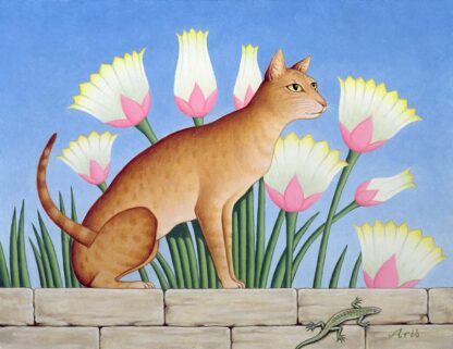 Egyptian Cat Needlepoint Canvas by Fred Aris - The Art Needlepoint