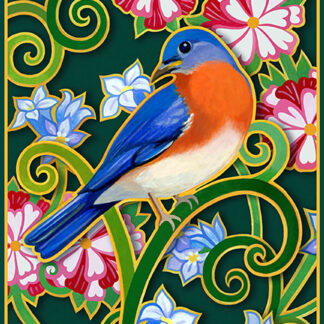 Bluebird Needlepoint Kit by Daniella Willett-Rabin