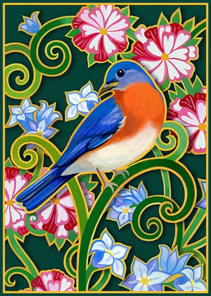 Large Bluebird Needlepoint Kit by Daniella Willett-Rabin - The Art