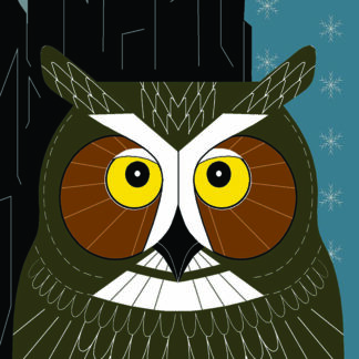 Great Horned Owl Needlepoint Kit by Marie Sansone