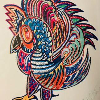 Crazy Bird Needlepoint Canvas by Paul Hait
