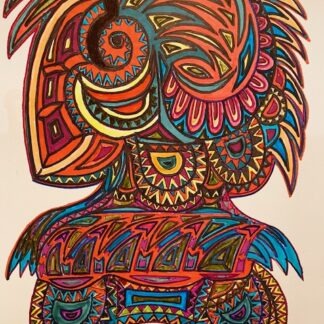 Aztec God Needlepoint Canvas by Paul Hait