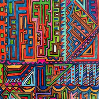 Colors of Taos III Needlepoint Canvas by Paul Hait