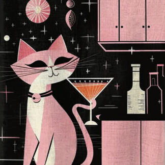 Pink Retro Pussycat Needlepoint Kit