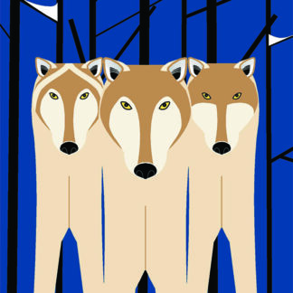 Wolves Needlepoint Kit by Marie Sansone