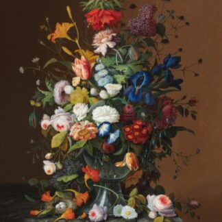 Floral Still Life Needlepoint Canvas by Severin Roesen