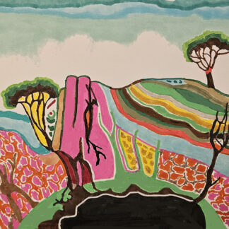 Pretty Landscape Needlepoint Canvas by Joel Schechter