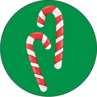 Candy Cane Leather Key FOB Insert Needlepoint Canvas