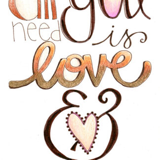 All You Need is a Little Love & Chocolate Needlepoint Kit by Lindsey Ostrom
