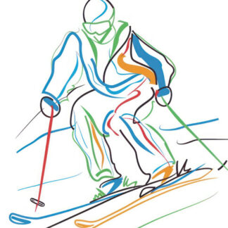 The Skier Needlepoint Kit for The Beginner