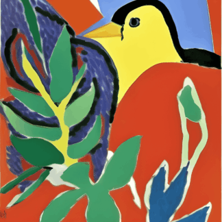 Bird Plant Collage Detail Needlepoint Canvas by Henri Matisse For the Beginner et. al