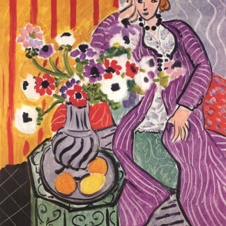 Purple Robe and Anemones Needlepoint Canvas by Matisse