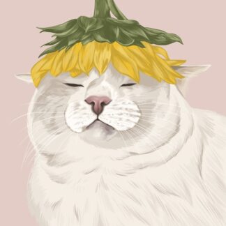 Sunflower Cat Royle Needlepoint Kit by Fab Funky