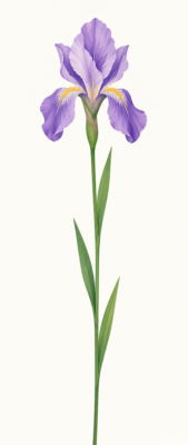 Amid The Flowers - Iris - Bookmark Needlepoint Kit