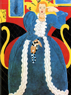 Lady In Blue Needlepoint Canvas by Matisse