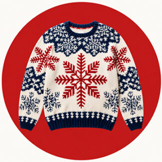 Sweater Christmas Ornament Needlepoint Canvas