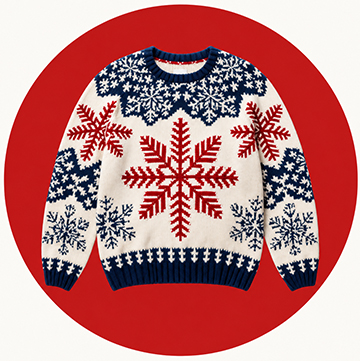 Sweater Christmas Ornament Needlepoint Canvas
