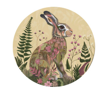 Brindle Bloom Bunny Needlepoint Canvas by Fab Funky