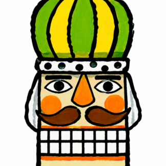Yakking Nutcracker Smiling Needlepoint Canvas