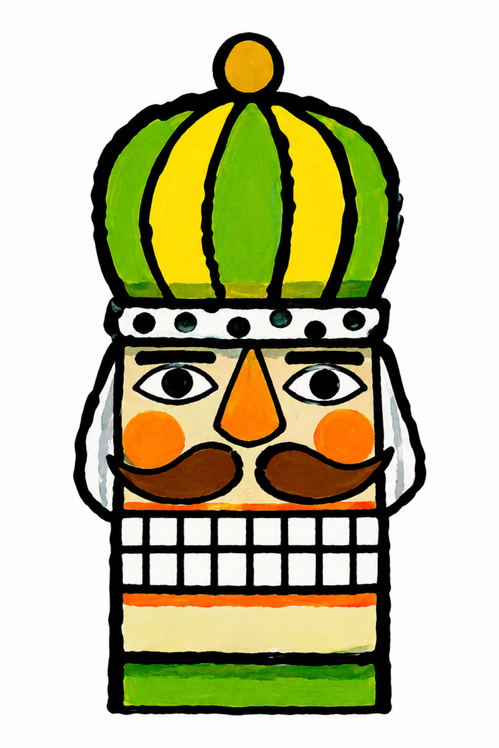 Yakking Nutcracker Smiling Needlepoint Canvas