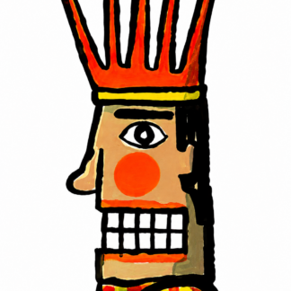 Crowned Yakking Nutcracker Needlepoint Canvas