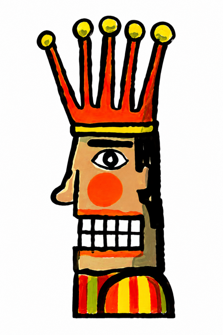 Crowned Yakking Nutcracker Needlepoint Canvas