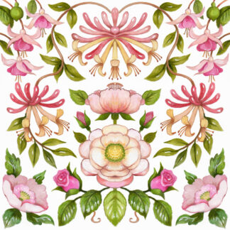 Honeysuckle Needlepoint Canvas For the Beginner
