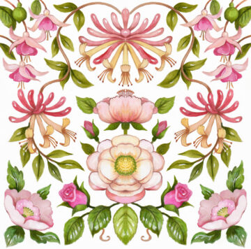 Honeysuckle Needlepoint Canvas For the Beginner