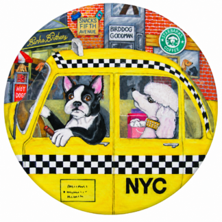 NYC Dogs on the Go Christmas Ornament Needlepoint Canvas