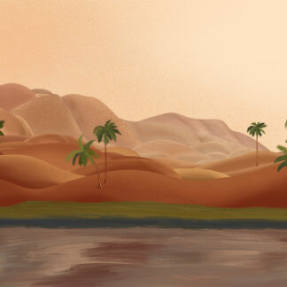 Palm Oasis Needlepoint Canvas by Fab Funky