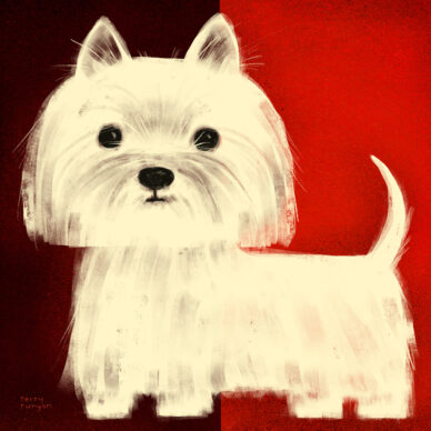 West Highland White Terrier Needlepoint Canvas by Terry Runyan For the Beginner